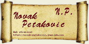 Novak Petaković vizit kartica
